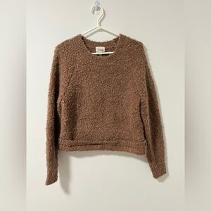 Aritzia Wilfred Free Mohair Wool Blend Brown Sweater Size Small